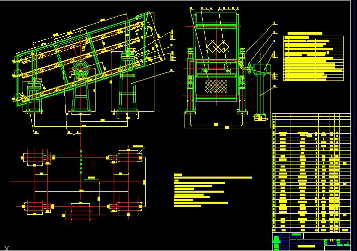 圓振動篩CAD圖紙 圓振動篩CAD圖紙